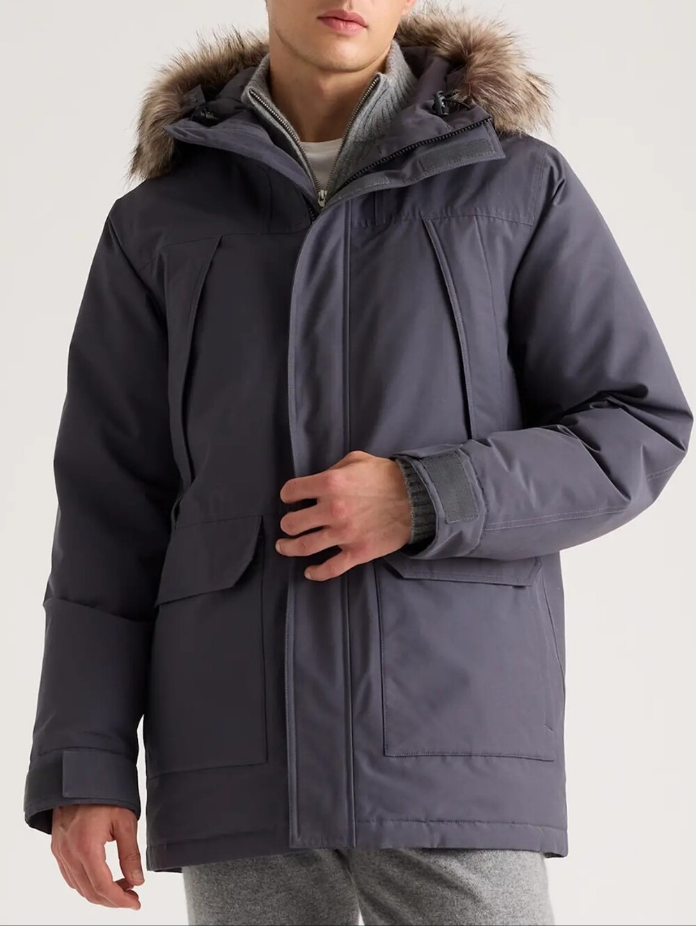 Quince Responsible Down Hooded Parka, Carbon  Gray, Size Medium, New With Tags